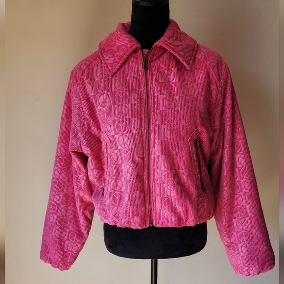 Urban Outfitters Jackets & Blazers - Urban Outfitters Femme Embossed Jacket Dark Pink Women's Size S.
